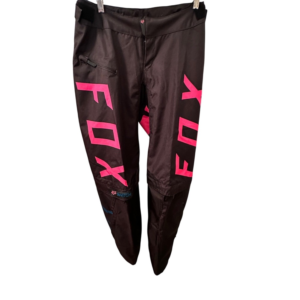 Fox Racing Switch Womens Motocross Pants Black Pink Blue Size 8 MX Riding Gear